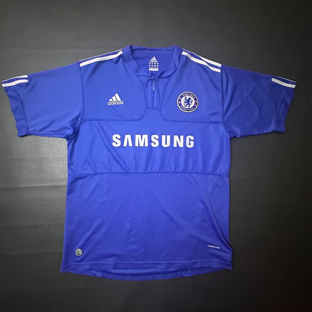 Adidas Chelsea FC Jersey Mens Large Blue 2009-2010 Home Kit Authentic Climacool